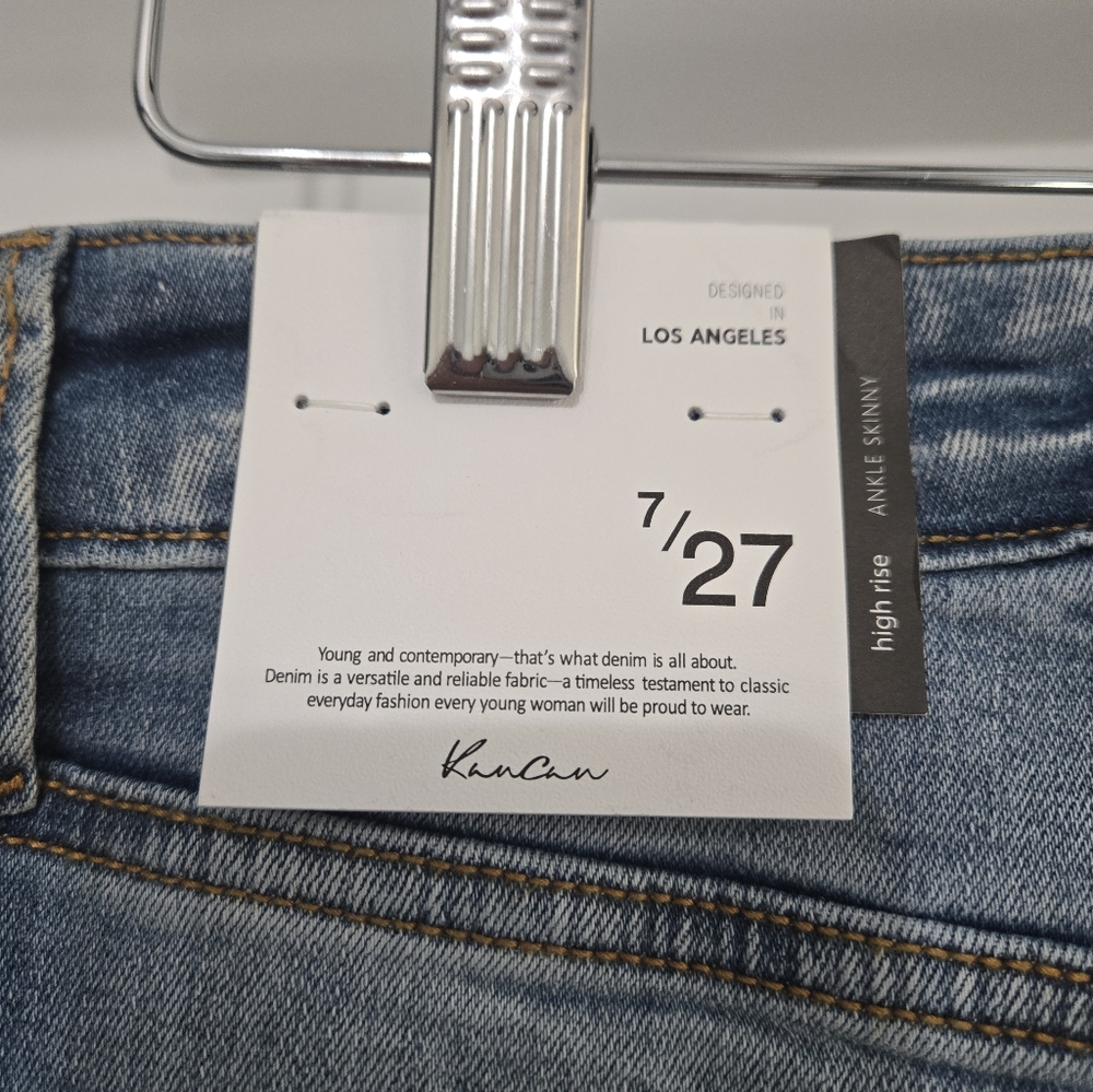 New. KanCan Jeans Women Size 27 / 7 Skinny Ankle - Picture 3 of 4